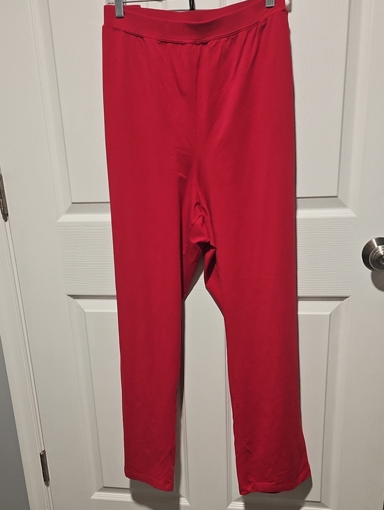 Catherines Pants - Catherines Siprema  Red Straight Leg Pull-On Pants